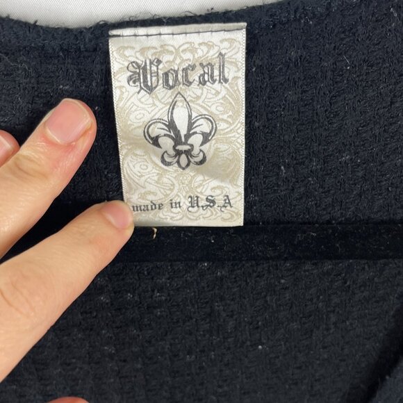 Vocal Embellished Boho-Chic Southwestern Long-Sleeved Shirt Women's Size M - Picture 4 of 9